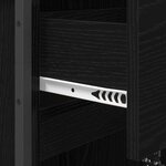 vidaXL Cabinet de salle de bain avec porte Chêne noir 40 x 30 x 180 cm