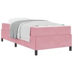 vidaXL Cadre de lit avec matelas Rose 100 x 200 cm tissu
