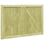 vidaXL Portillons de jardin 2 Pièces Bois de pin imprégné 300x100 cm