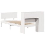 vidaXL Lit bibliothèque sans matelas blanc 100x200 cm bois pin massif