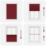 vidaXL Store plissé rouge bordeaux 95x150 cm largeur du tissu 94 4 cm