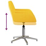 vidaXL Chaises pivotantes à manger lot de 2 jaune moutarde tissu