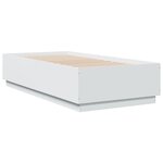 vidaXL Cadre de lit blanc 90x190 cm bois d'ingénierie