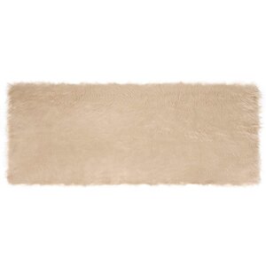 vidaXL Tapis en fausse Tafalla Beige 80 x 200 cm Polyester