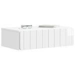 vidaXL Table d'appoint murale Blanc brillant 59 x 34 5 x 17 cm