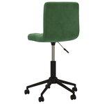 vidaXL Chaises pivotantes à manger lot de 2 vert foncé velours