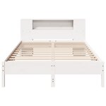 vidaXL Lit bibliothèque sans matelas blanc 160x200 cm bois pin massif