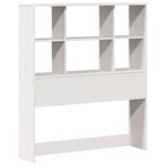 vidaXL Lit bibliothèque sans matelas blanc 90x190 cm bois massif