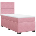 vidaXL Sommier à lattes de lit et matelas Rose 80x200 cm Velours