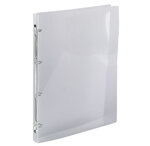 Classeur 4 anneaux 15 mm polypropylène Crystal - A4 - Cristal EXACOMPTA