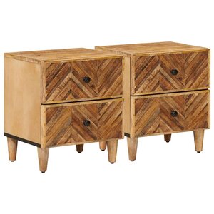vidaXL Table de chevet 2 Pièces Marron 40 x 33 5 x 46 cm