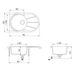 vidaXL Évier de cuisine Granit Seul lavabo Ovale Blanc