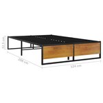 vidaXL Cadre de lit sans matelas noir métal 120x200 cm