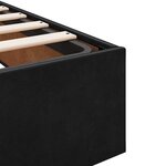 vidaXL Cadre de lit avec matelas Noir 80 x 200 cm Velours