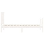 vidaXL Cadre de lit sans matelas blanc bois de pin massif