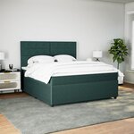 vidaXL Sommier à lattes de lit et matelas Vert foncé 180x200cm Velours