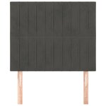 vidaXL Tête de lit Gris foncé 90x5x118/128 cm Velours