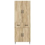 vidaXL Ensemble de Meubles 2 Pièces Chêne Sonoma 66 x 34 5 x 89 5 cm