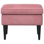 vidaXL Pouf Rose 55 x 35 x 41 cm Velours
