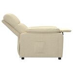 vidaXL Fauteuil inclinable Crème Tissu