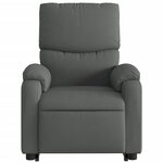 vidaXL Fauteuil inclinable de massage électrique Gris foncé Tissu