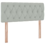 vidaXL Lit de Rangement avec matelas Gris clair 120 x 190 cm Velours