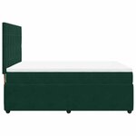 vidaXL Sommier à lattes de lit et matelas Vert foncé 140x190cm Velours