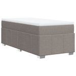 vidaXL Sommier à lattes de lit avec matelas Taupe 80x200 cm Tissu