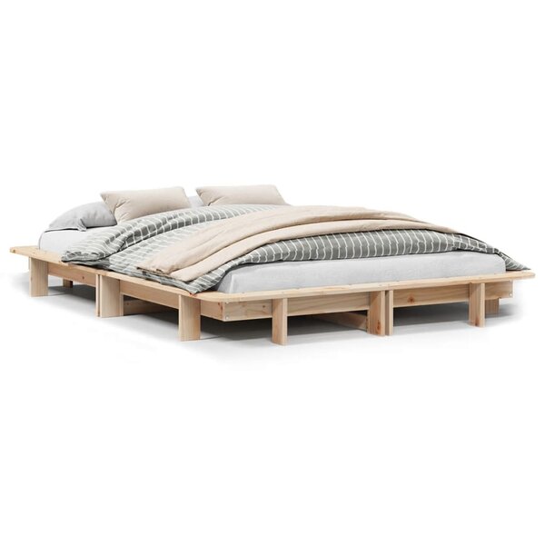 vidaXL Cadre de lit sans matelas 140x190 cm bois de pin massif