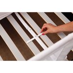 Barrière de lit large PHoeNIX - Pliable et portable - 110 x 45 5 cm - Blanche
