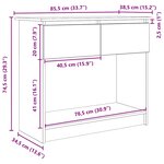 vidaXL Table console avec tiroirs chêne artisanal 85 5x38 5x74 5 cm