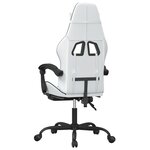 vidaXL Chaise de jeu avec repose-pied Blanc et noir Similicuir