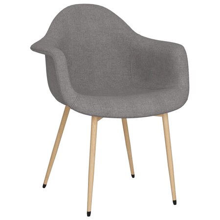 vidaXL Chaise de salle à manger Gris clair Tissu