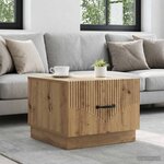 vidaXL Table basse Chêne artisanal 49 x 50 x 37 cm Bois d'ingénierie