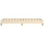 vidaXL Cadre de lit sans matelas crème 100x200 cm tissu