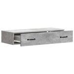 vidaXL Table d'appoint murale 87 5 x 34 5 x 17 cm Bois d'ingénierie