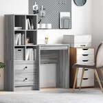 vidaXL Bureau Sonoma gris 60 x 40 x 76 cm Bois d'ingénierie