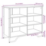 vidaXL Buffet chêne fumé 91x35 5x74 5 cm bois d'ingénierie