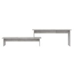 vidaXL Meuble TV Gris béton 180x30x43 cm Aggloméré