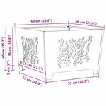 vidaXL Braise Marron 60 x 60 x 40 cm Acier résistant aux intempéries