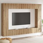 vidaXL Ensemble meuble TV Montage mural 8 Pièces chêne artisanal Moyen