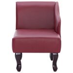 vidaXL Chaise longue Rouge bordeaux Similicuir