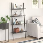 vidaXL Étagère inclinée à 4 niveaux Noir 64x34x150 5 cm