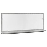 vidaXL Armoire à miroir de salle de bain gris béton bois d'ingénierie