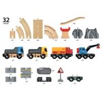 Brio World Circuit Rail Route Transport De Roches - Coffret 33 pieces - Circuit de train en bois - Ravensburger - Des 3 ans - 33210
