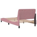 vidaXL Cadre de lit sans matelas rose 100x200 cm velours