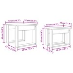 vidaXL Ensemble de tables basses 2 Pièces Bois ancien Bois d'ingénierie