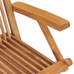 vidaXL Chaises de jardin avec coussins vert 2 Pièces Bois de teck massif