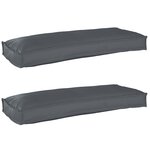 vidaXL Set de coussins de palette 2 Pièces Anthracite 100 x 40 x 8 cm
