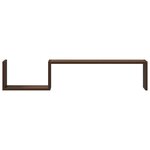 vidaXL Étagères murales 2 Pièces Chêne marron 100x15x20 cm